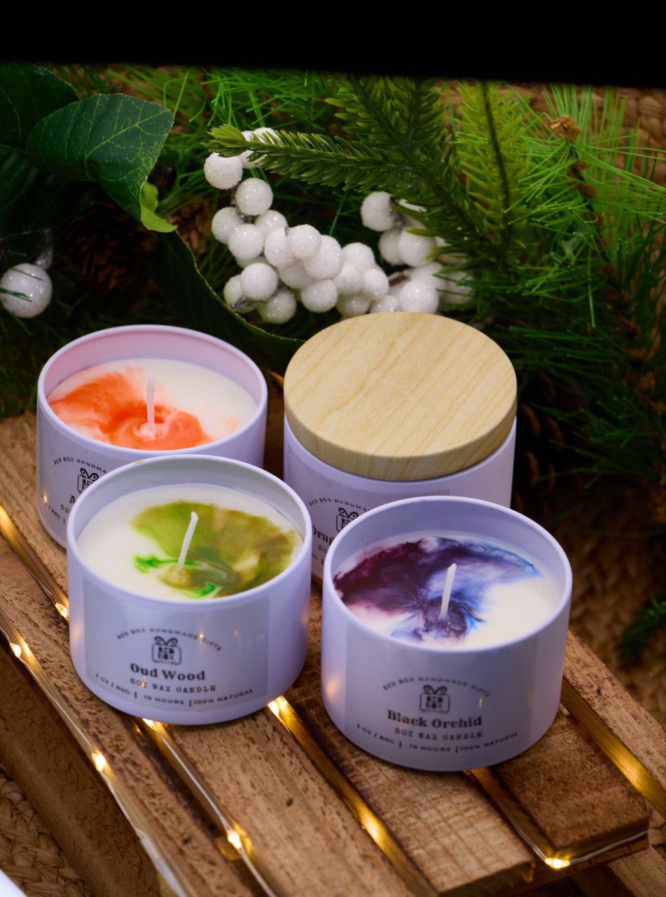 Handmade Scented Soy Candle in Metal Tin
